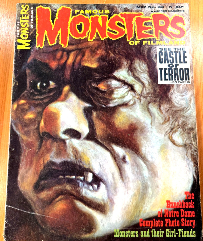 FAMOUS MONSTERS OF FILMLAND  #33 1965 CASTLE OF TERROR THE HUNCHBACK OF NOTRE