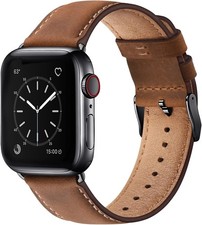 Genuine Leather Strap Compatible with Apple Watch 42mm Series 3 2 1