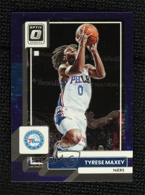 2022-23 Panini Donruss Optic FOTL Purple Stars Prizm 8/17 Tyrese Maxey #26 0g4t