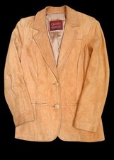 PIONEER WEAR Jacket Tan Suede Leather 60s/70s Hippie Vintage Women  s Sz 12
