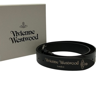 Vivienne Westwood Roller Buckle Leather Belt 12-20-942154 Black