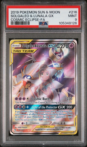 Solgaleo & Lunala-GX graded PSA 9 for sale on eBay
