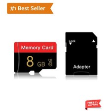 Micro Memory Card 8 GB with Adapter, C10/U1/UHS-I/A1 TransFlash Card, TF Card...