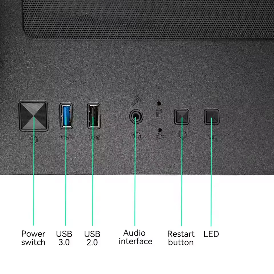 YEAH MAGIC Gaming Desktop AMD Ryzen 5 5600GT 3.9GHz 16GB(8G*2) DDR4 3200 1T NVME - Image 4 of 4