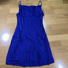 Y2K Style Women’s Sleeveless Mini Dress Sz M Going Out Dress Cowl Neck Satin