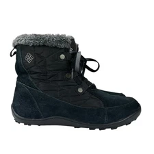 Columbia Minx Winter Boots Womens 8 Omini-Heat Waterproof Snow Black Shoes
