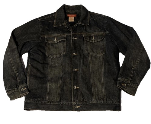 Urgent Gear Riding Jacket Men's Denim Black Jean W/ Sherpa Lining Size Large*