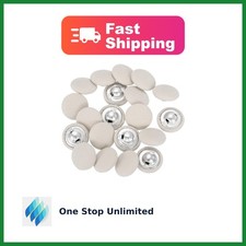 uxcell 20Pcs Fabric Cloth Covered Button, 15mm 24L Metal Shank Round Sewing B...
