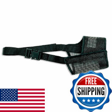 Coastal Pet Best Fit Adjustable Mesh Dog Muzzle - Soft Muzzle for Grooming Dogs