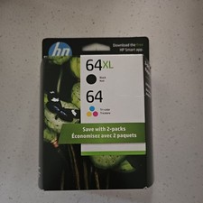 HP 64XL Black  64 Tri-Color Ink Cartridge Combo Pack NEW Sealed Exp 06/2024