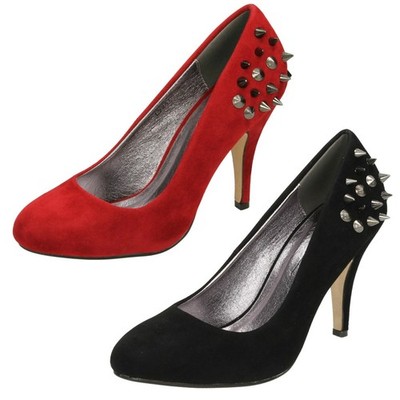 Anne Michelle Damen High Heel Pumps Mit Gezacktem Rückenbesatz
