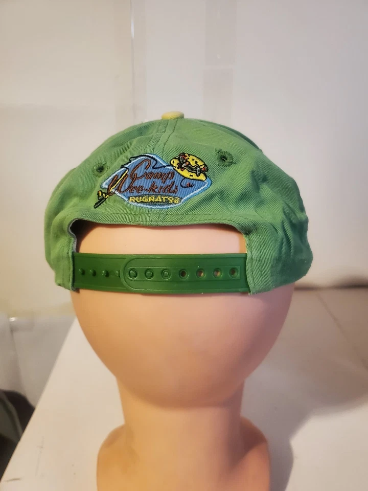 De colección Rugrats Camp Wee Niños Verde Snapback Sombrero Nickelodeon Años 90 Tommy Chuckie Foto 4 de 4