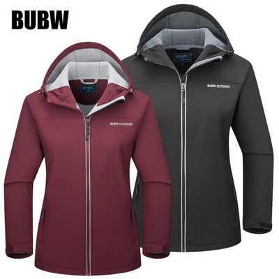 Damen Jacke Outdoorjacke Übergangsjacke Softshelljacke mit Kapuze S/M/L/XL