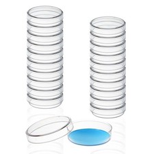 30 Pack 60 X 15 mm Plastic Petri Dishes with Lids, Deep Clean, Sterile2971