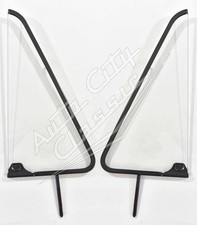 Vent Glass For 1964-1966 Chevy Pickup Truck Black Frame Panel Suburban Clear