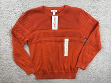 Cat  Jack Boy's Size Medium 8 Crewneck Knit Pullover Sweater Orange
