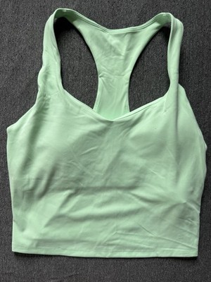 Fabletics Anywhere Cropped Built In Tank, Sugared Lime, Medium