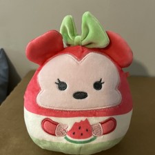 Kellytoys Squishmallow Plush Disney Minnie Mouse Watermelon 7" Pastel Green Pink