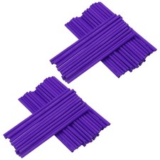 100Pcs Wooden Dowel Rods, 1/5" x 5.9" Unfinished Craft Rod Sticks,Purple
