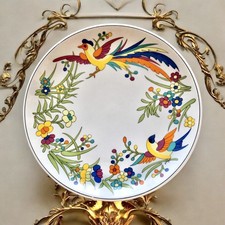 Block Vista Alegre Cathay Paradise Portugal 10.5 Inch Dinner Plate Birds Flowers