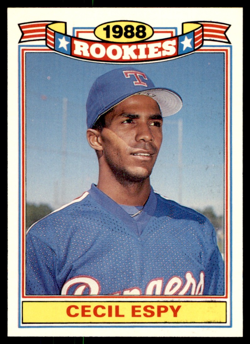 1989 Topps Cecil Espy Glossy Rookies Texas Rangers #7a
