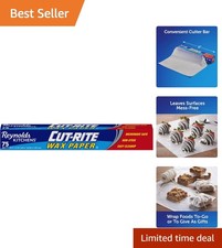 75 Ft Cut-Rite Wax Paper   Nonstick Roll for Clean Cooking and Versatile Crafts