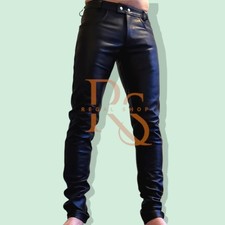 Men's Dress Pant Black Leather Dress Pant Genuine Lambskin Leather Dress Pant