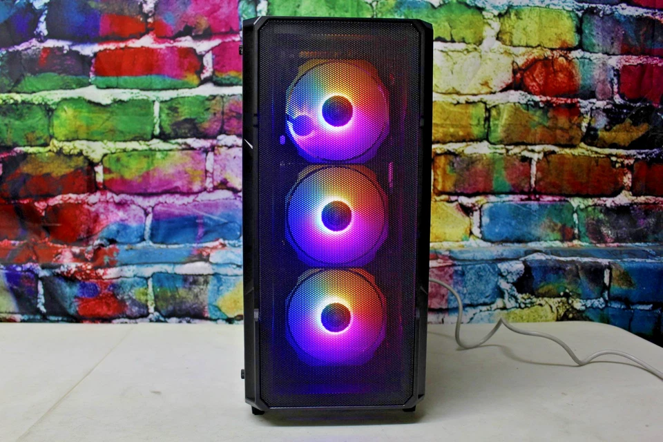 Custom LED Gaming Desktop PC Intel Core i7 3.40 Quad 16 GB SSD Nvidia 1660 Super - Image 2 of 4