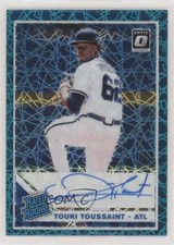 2019 Panini Donruss Optic Teal Velocity Prizm 8/35 Touki Toussaint Auto 1p5