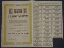 Societe Miniere de L'Aruwimi-Ituri Societe Congolaise 1949