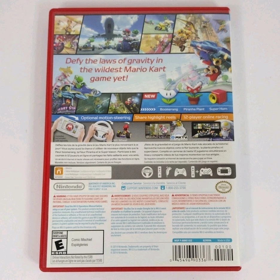 Nintendo Wii U 2014 Mario Kart 8 Complete Untested - Image 2 of 4