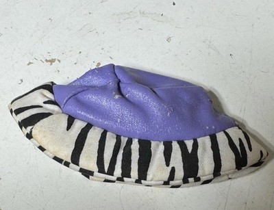 VTG Bratz Doll Vinyl Soft  Purple Lavender Animal Print Bucket Hat Accessory