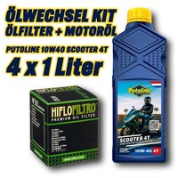 ÖLfilter MotoröL Kit 4L 10W40 Scooter 4T (FüR: Yamaha Majesty 400 SH02 04-06 )