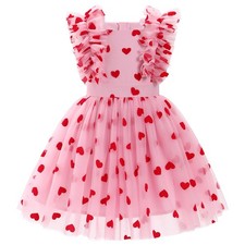 IMEKIS Toddler Valentines Day Outfit Girl Valentines Day Dress Baby Infant Pr...