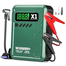  Jump Starter with Air Compressor 2000A 150PSI Battery Jumper Starter Green
