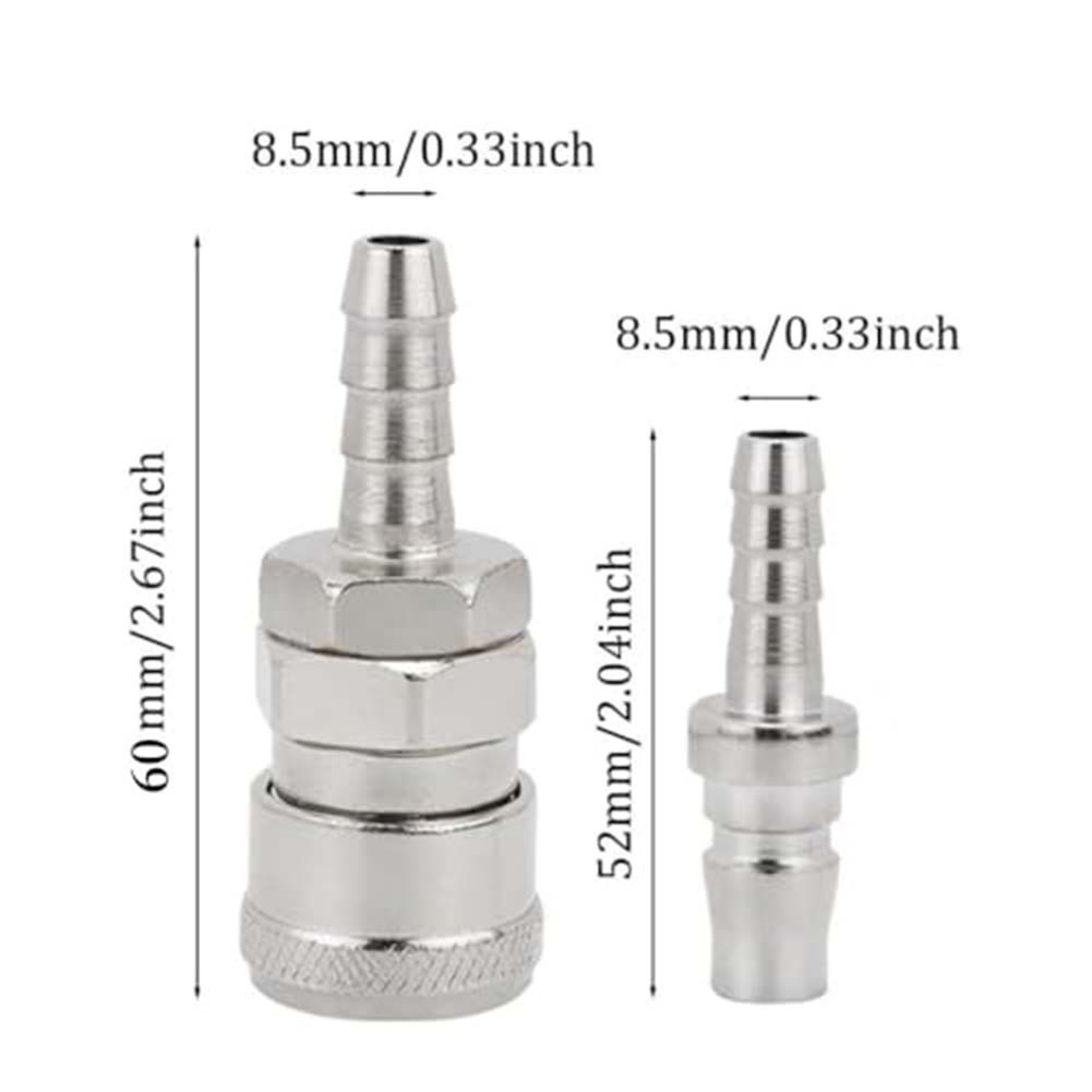 4x Gasschlauch Verbinder Aus Zinklegierung - Schnellkupplungen Für Grill & Wohnmobil - Dicht Und Sicher