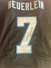 Steve Beuerlein Signed Black Custom Football Jersey  - (SCHWARTZ COA)