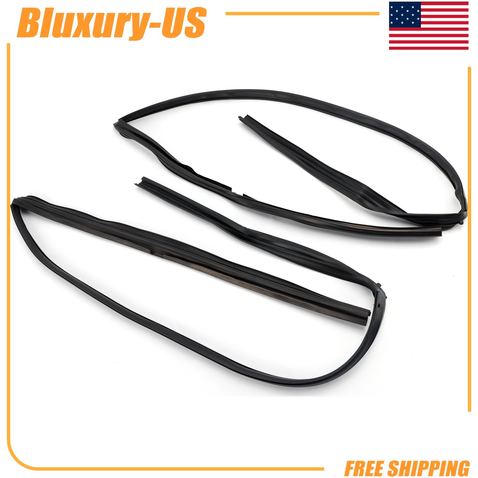 2 PCS Front Door Glass Run Channel 72235S03G01 72275S03G01 For CIVIC 1996-2000