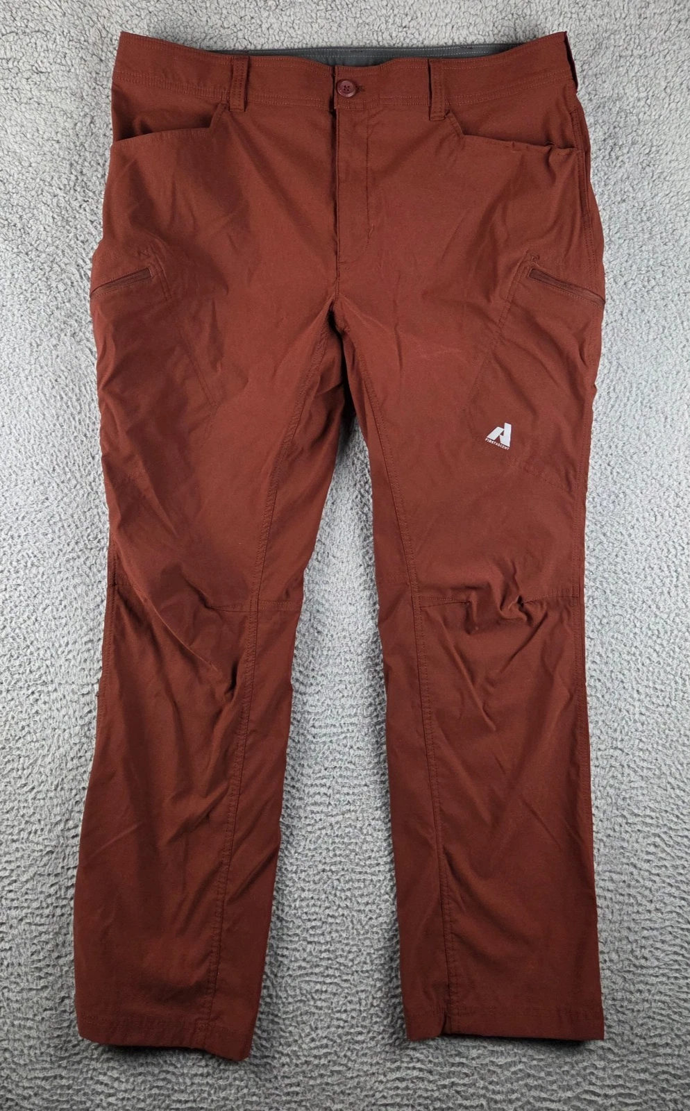 Eddie Bauer First Ascent Pants Mens 40x34 (39x32) Orange Stretch Outdoors Hiking