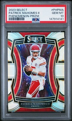 4141 Patrick Mahomes II 2023 Panini Select Silver Prizm Phenomenon PSA 10
