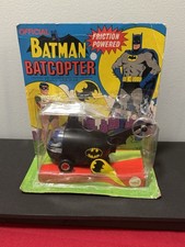 1975 Vintage Azrak Hamway DC Comics Batman Friction Batcopter on Card