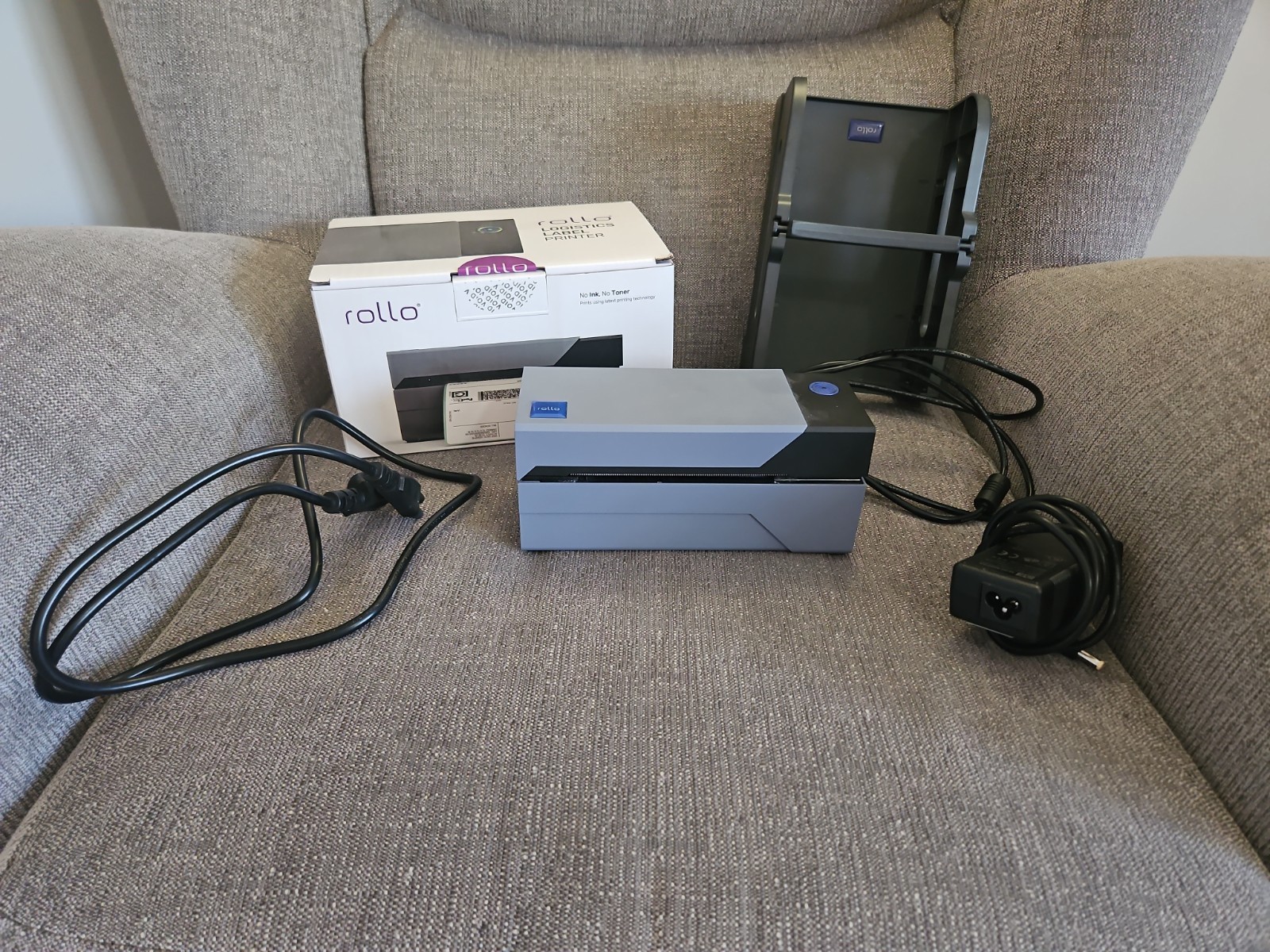 Rollo X1038 Printer W/ Label Tray Cords Box Manual Tested Working | eBay