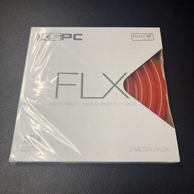 NIB NOS XSPC FLX 3/8'' ID 5/8'' OD 16/10MM ORANGE UV PREMIUM PVC TUBING NR 2 METER