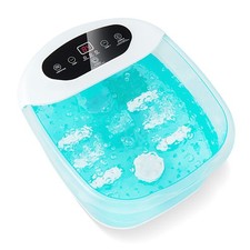 Foot Spa Massager Foot Bath Soak Tub with Heat Bubble Massage Beads Lake Blue