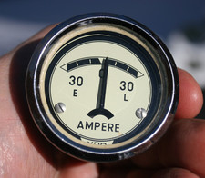 1950s Vdo Beige Creme White Black 30-30 Amp Gauge