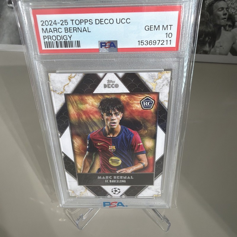 2024-25 Topps Deco UCC Marc Bernal Prodigy PSA 10 Rookie