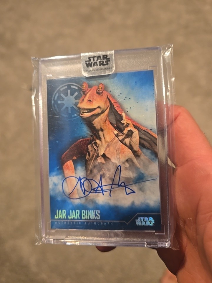 Jar Jar Binks 05/25 Topps Star Wars Steller Signatures Autograph