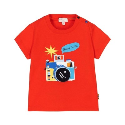 Paul Smith Junior Baby Jungen T-Shirt Rot Kamera Print Gr. 18 Monate