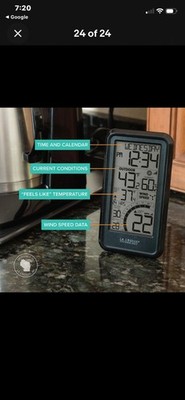 327-1418BW La Crosse Technology Professional Wind Speed Weather Station - Black