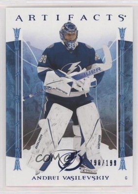2022 Upper Deck Artifacts Goalies Royal Blue 198/199 Andrei Vasilevskiy #151 ez4